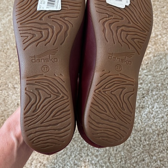 Dansko lace wine glazed leather red leather round toe size 37 - Picture 9 of 9